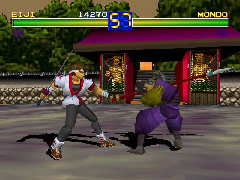 Battle-Arena-Toshinden-Playstation-Screenshot-Eiji-Mondo-Fight