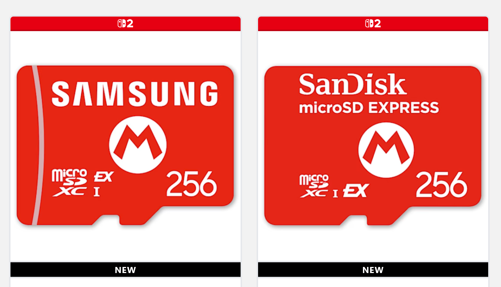 Nintendo Switch 2 SD Cards